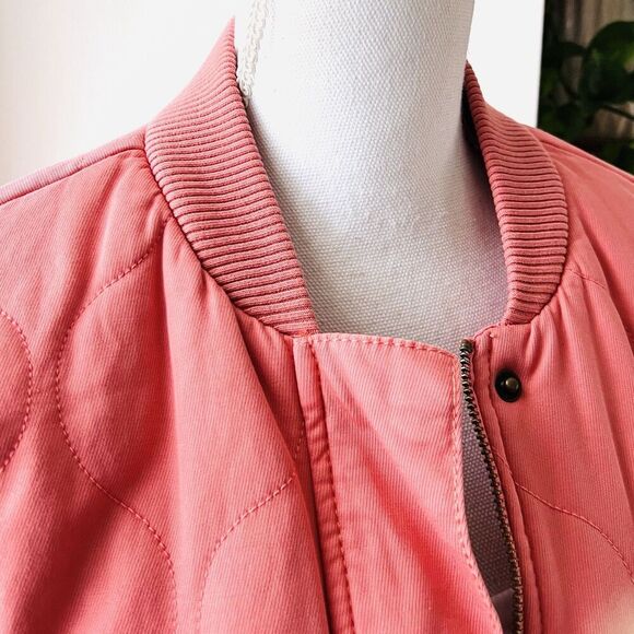 Universal Thread Coral Pink Soft Fluffy Puffer Jacket University Style Sz Medium - Picture 2 of 9